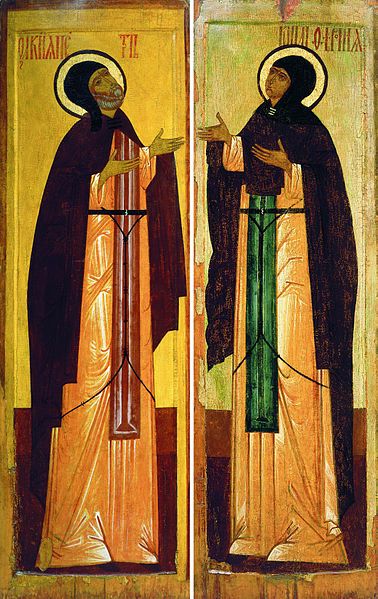 Icon of St. Peter and St. Fevronia, 16th century