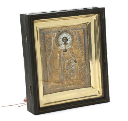 Russian icon of Aleksander Nevski in kiot