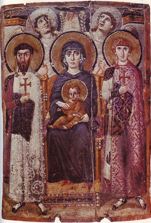 Икона Девы Марии с младенцем Иисусом (VI век)