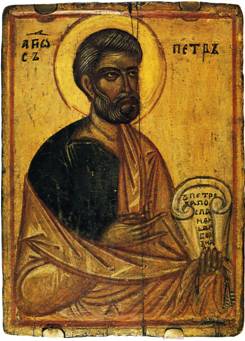 Antique icon of the Apostle Peter