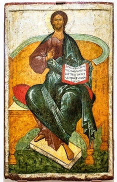 Antique icons Christ Enthroned