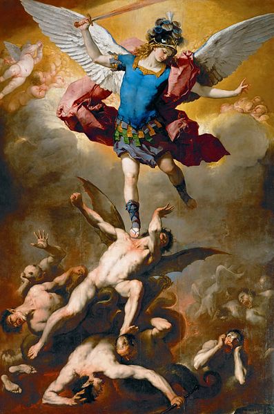 Archangel Michael Hurls the Rebellious Angels into the Abyss