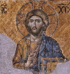 Christ Pantocrator mosaic from Hagia Sophia