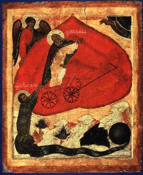 The Fiery Ascent of the Prophet Elijah Icon - Икона пророка Илии