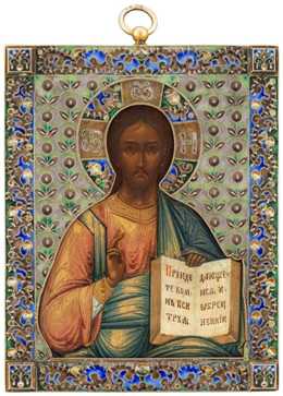 Faberge icon of Christ Pantocrator