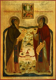 Icon of Saints Sergius and Herman of Valaam