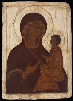 Large iconostasis icon of the Tikhvin Mother of God