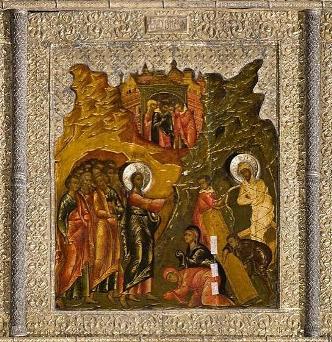 The Miraculous Legend of the Raising of Lazarus Icon