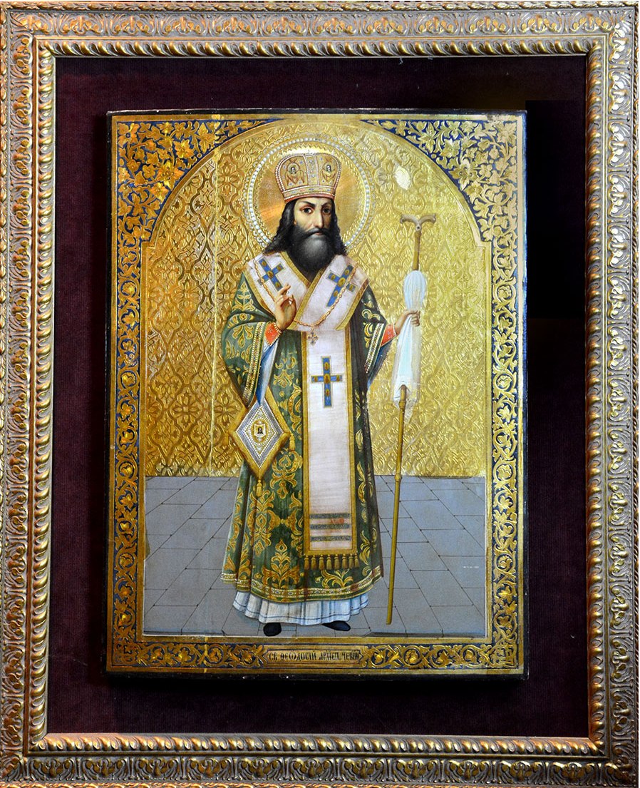 Russian icon of St. Theodosius (19th century)