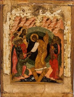 Russian icon of the Resurrection of Christ, 16th century