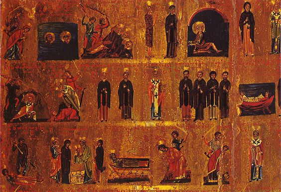 Calendar icon from the St. Catherine’s Monastery, 2nd half of the 11th century