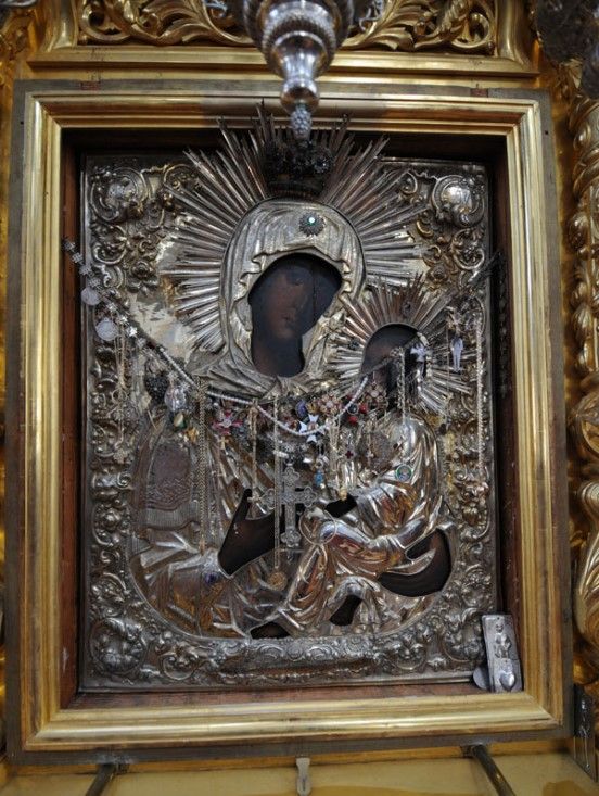 The Weeping Tikhvin icon of the Mother of God
