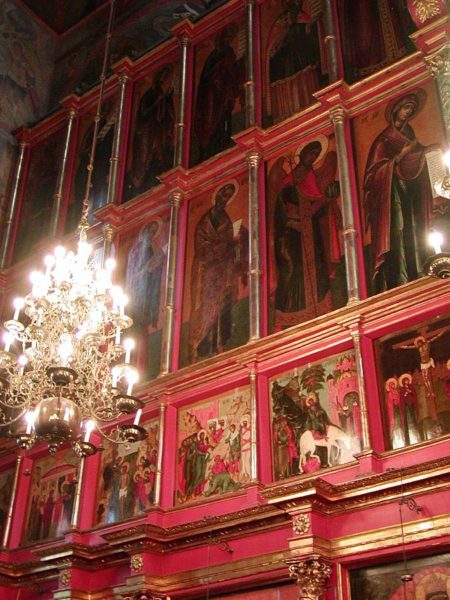 The Iconostasis of the Cathedral of the Archangel Michael in Moscow