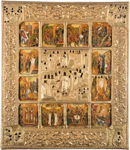 Russian Icon Book with a Rare Collection of Antique Icons