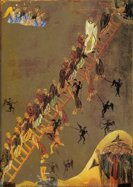 Greek orthodox icon of the Ladder of Divine Ascent