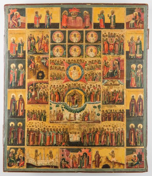 Antique Orthodox Icon of the Hexahemeron